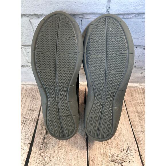 CROCS Women’s Black Swiftwater Cross-Strap Static Slip-Ons / Size: W8 - Picture 6 of 10